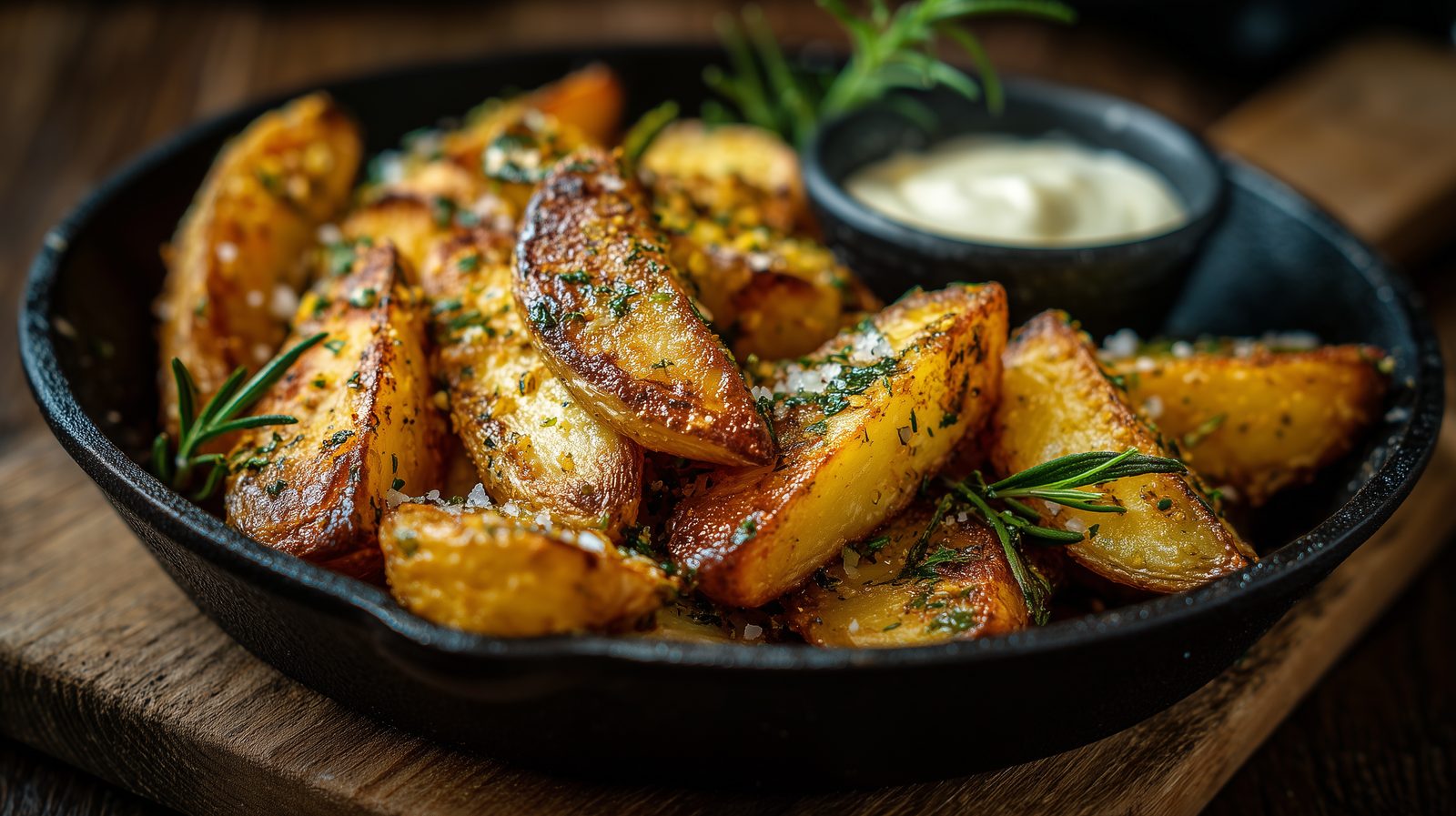 Crispy Baked Potatoes with Herbed Butter