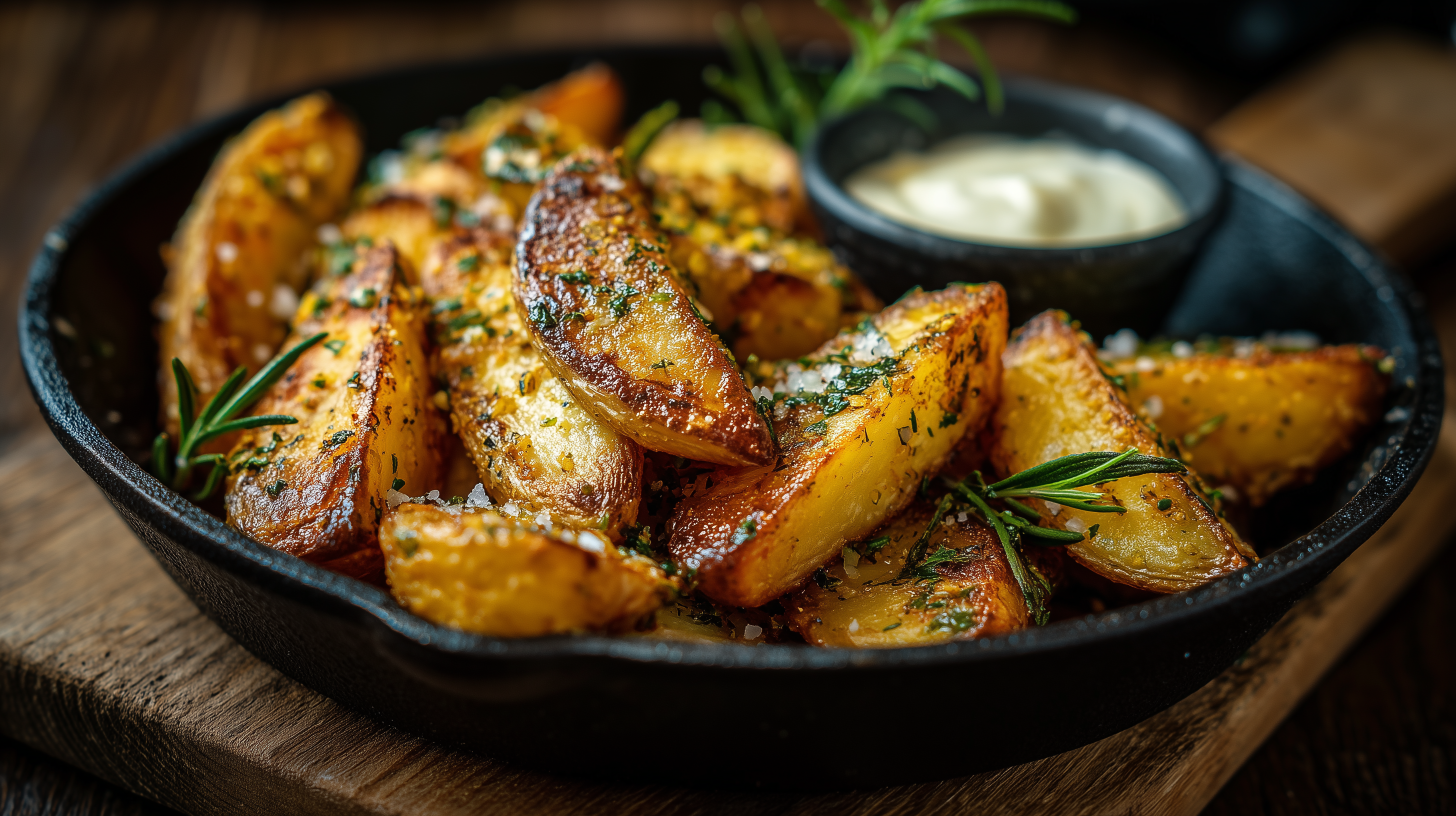 Crispy Baked Potatoes with Herbed Butter