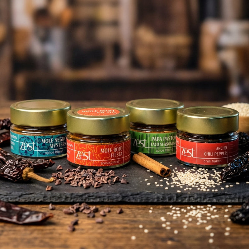 MOLE & MORE | COFFRET ÉPICES MEXICAINES, 4 POTS