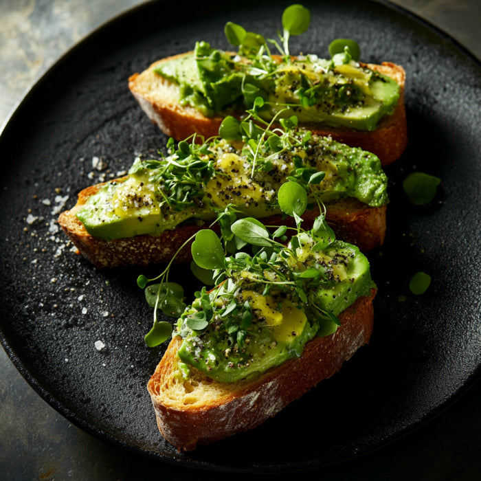 Smokin' Salt sprinkled on avocado toast