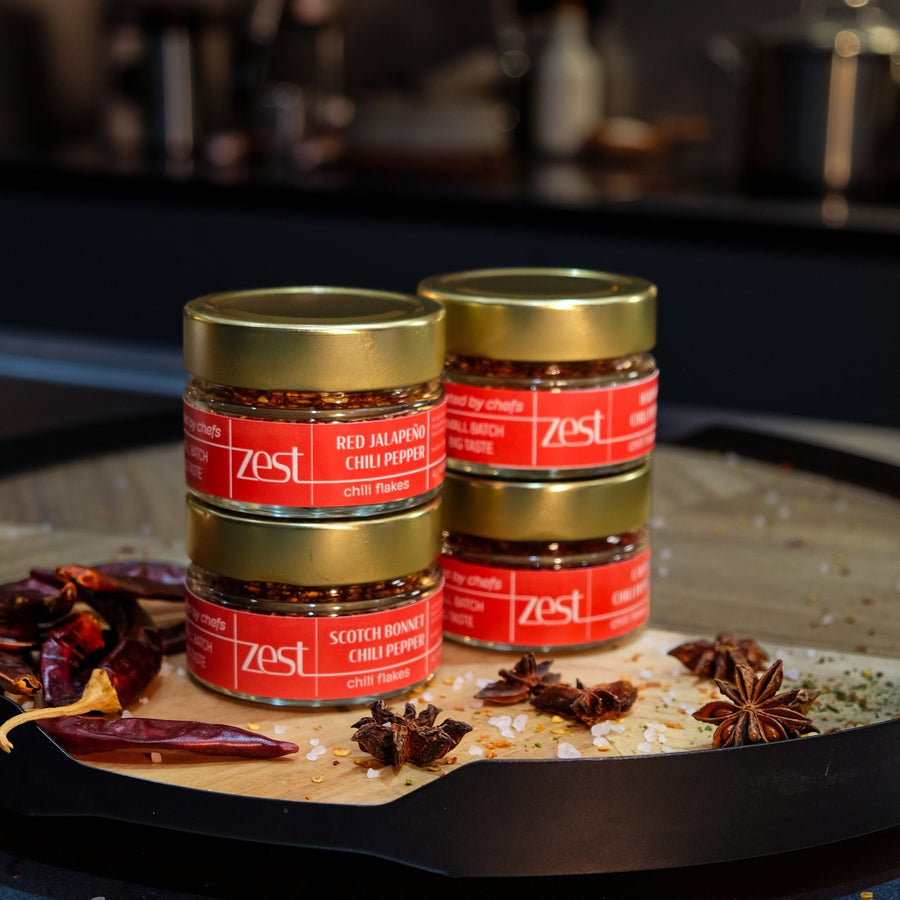 ZEST premium chili flakes collection - Korean cayenne habanero