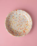 Close-up of Carnival confetti pattern on ceramic grater