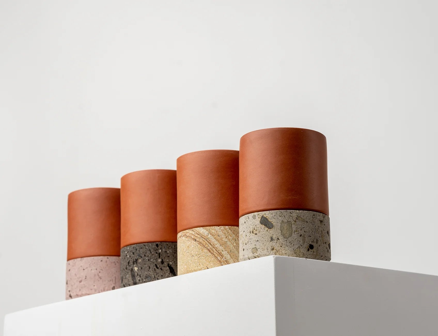 Mezcalitos – Artisanal Clay Mezcal Cups with Cantera Stone Base